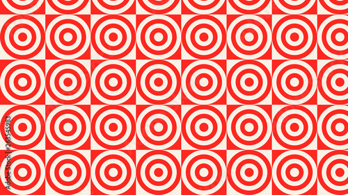 Red Seamless Concentric Circles Background Pattern