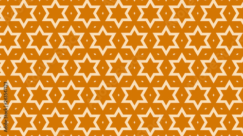 Orange Seamless Stars Pattern Image