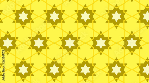 Yellow Seamless Star Pattern Background Design