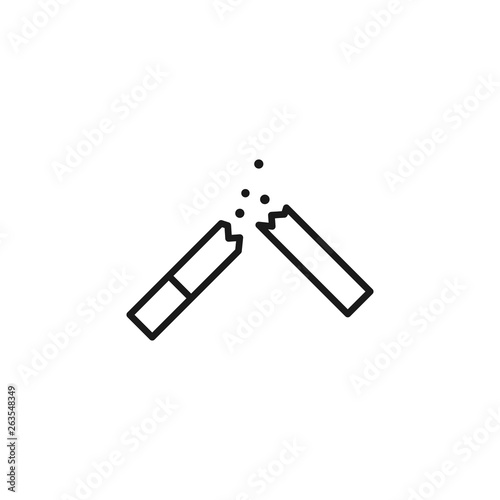 Quit smoking, cigarette icon. Element of quit smoking icon. Thin line icon for website design and development, app development. Premium icon