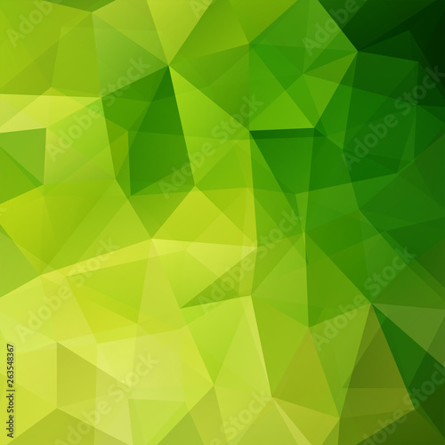 Abstract green mosaic background. Triangle geometric background. Design elements. Vector illustration