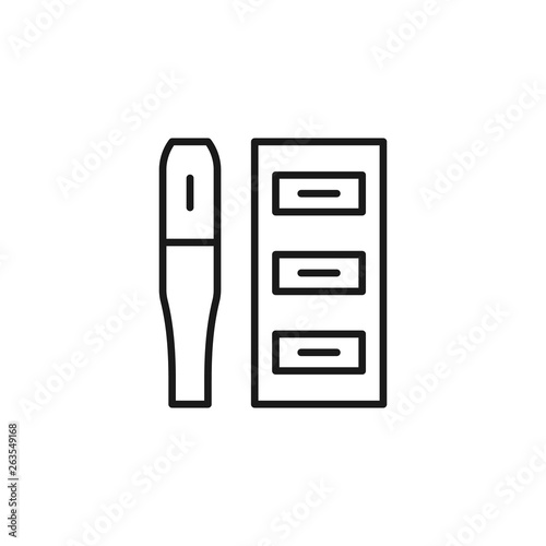 Quit smoking, nicotine inhaler icon. Element of quit smoking icon. Thin line icon for website design and development, app development. Premium icon