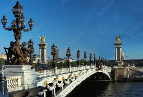 The famous Alexandre III bridge in Paris, France © kovalenkovpetr