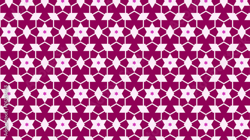 Pink Seamless Star Pattern Background