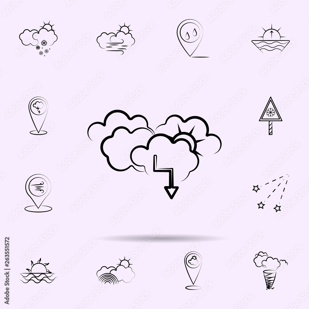 Cloud, sun, rain icon. Weather icons universal set for web and mobile Cloud, sun, rain icon. Weather icons universal set for web and mobile