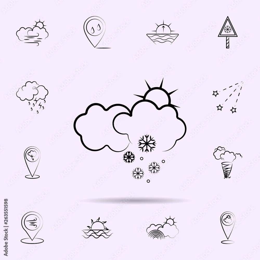 Obraz premium Cloud, sun, snow icon. Weather icons universal set for web and mobile