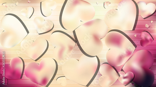 Pink and Beige Valentines Day Background