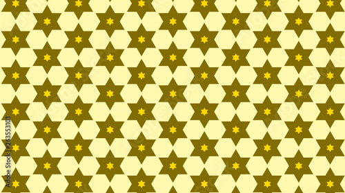 Yellow Stars Background Pattern Illustrator