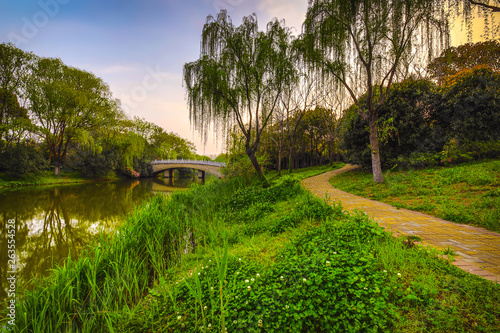 Photography Traditional Chinese Garden Park.