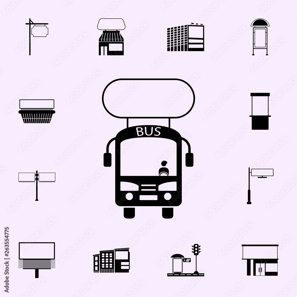bus, billboard icon. Billboards icons universal set for web and mobile bus, billboard icon. Billboards icons universal set for web and mobile