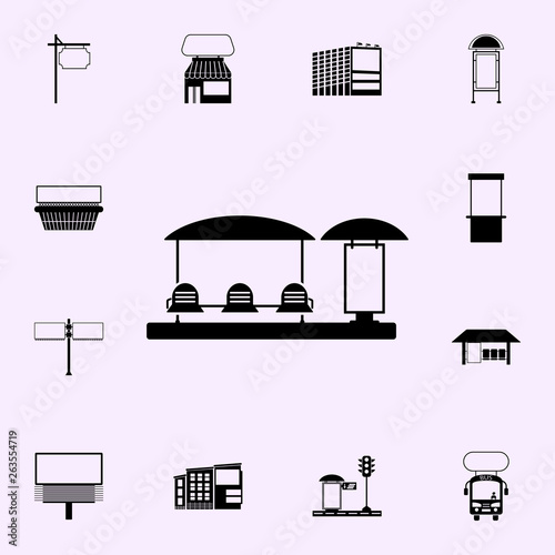 bus station billboard icon. Billboards icons universal set for web and mobile