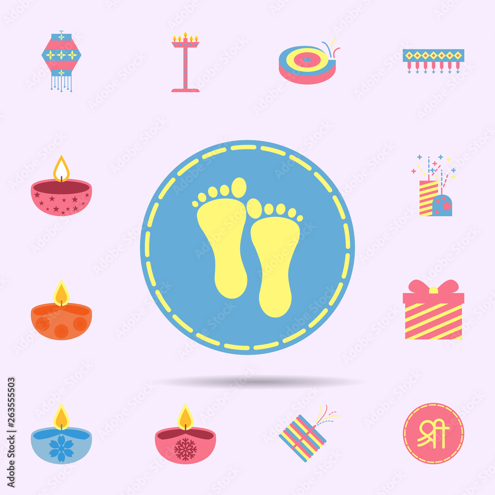 footprints icon. diwali icons universal set for web and mobile