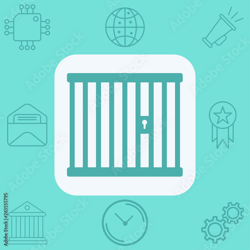 Jail vector icon sign symbol