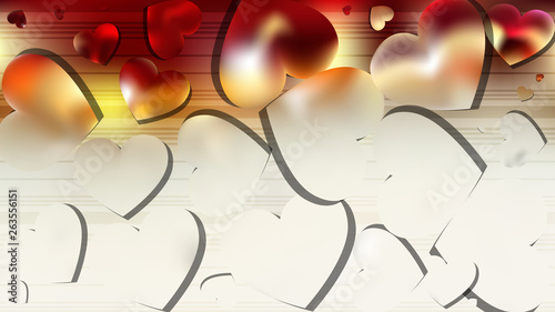 Red and White Valentines Card Background