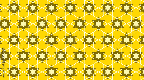Yellow Seamless Stars Background Pattern