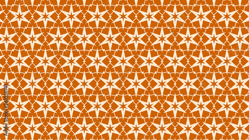 Orange Seamless Star Background Pattern