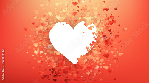 Red Heart Background Vector