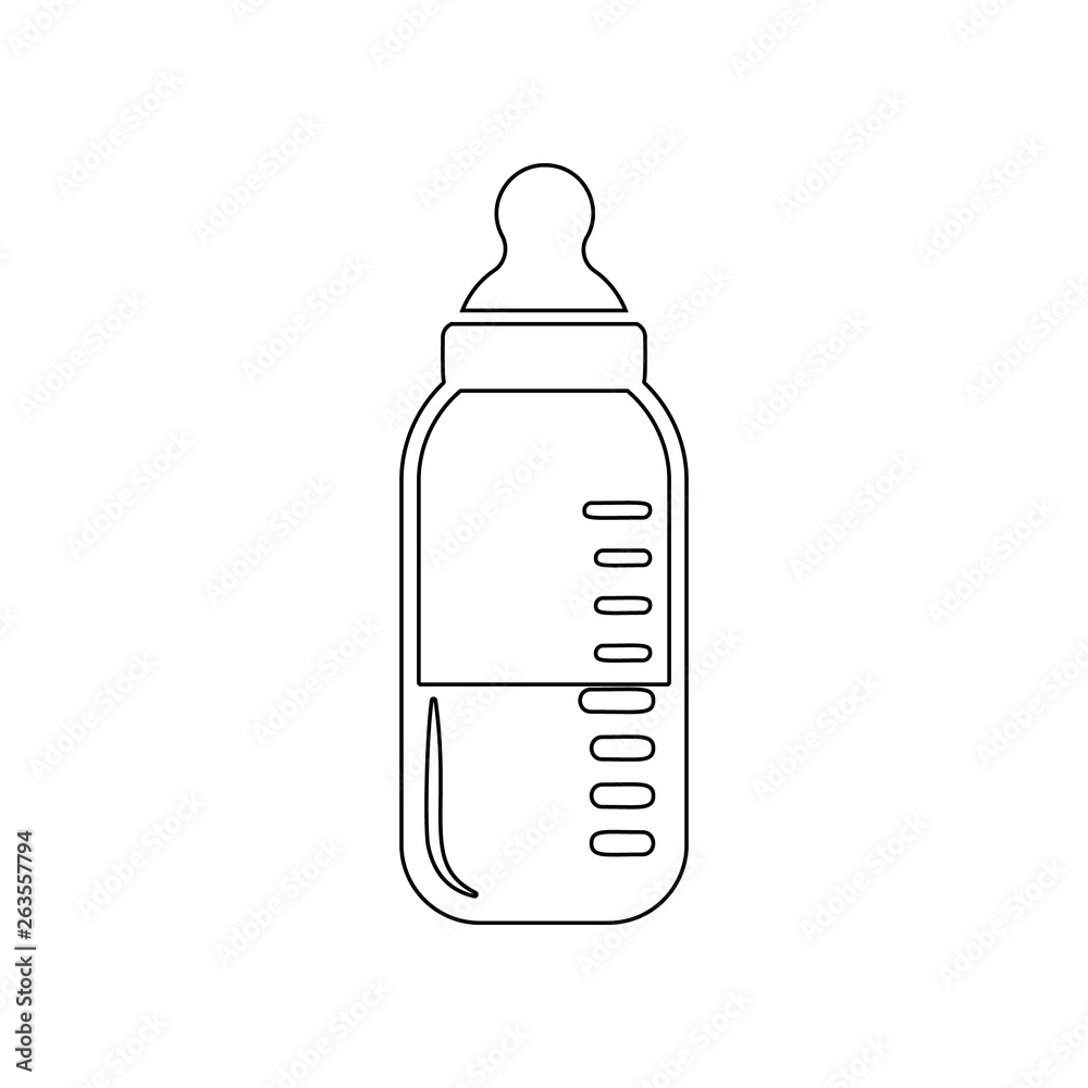 Baby bottle icon. Element of Baby for mobile concept and web apps icon. Outline, thin line icon for website design and development, app development Baby bottle icon. Element of Baby for mobile concept and web apps icon. Outline, thin line icon for website design and development, app development