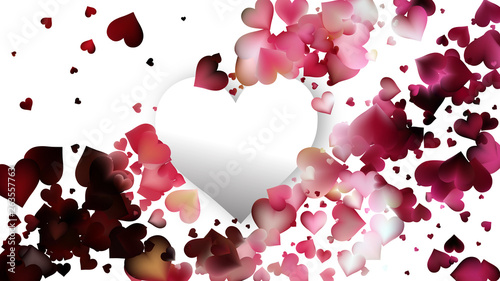 Red and White Heart Wallpaper Background