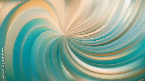 Abstract Beige and Turquoise Swirl Background Illustration