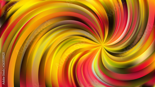 Abstract Red and Yellow Swirl Background Vector Illustration