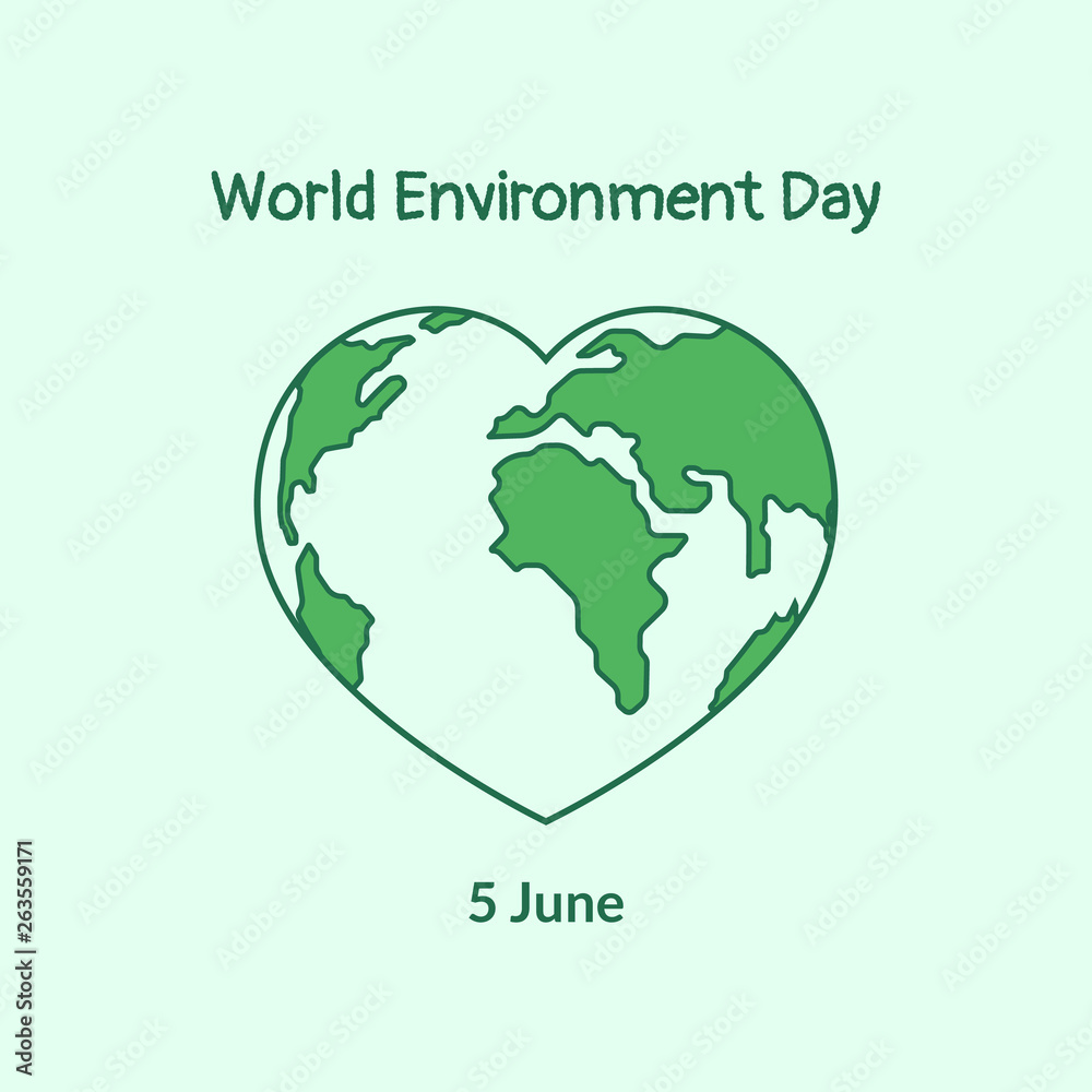 Poster for the World Environment Day in flat style