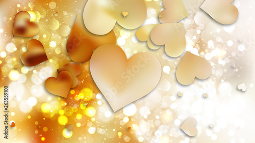 Yellow Heart Background