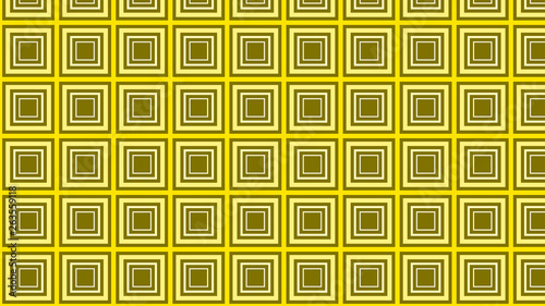 Yellow Concentric Squares Background Pattern Vector Graphic