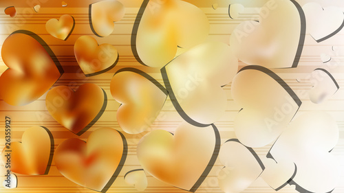 Yellow Valentines Day Background