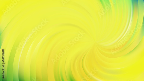 Abstract Green and Yellow Swirl Background Vector Illustration
