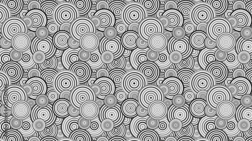 Grey Seamless Overlapping Concentric Circles Pattern Background Vector Art