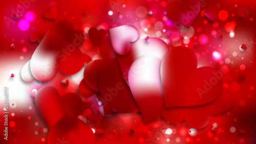 Red Valentine Background Design