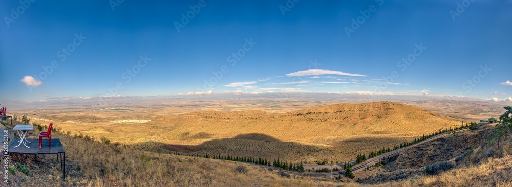 Panoramic view of Sakarya Valley from Duatepe Martyrs' Memorial