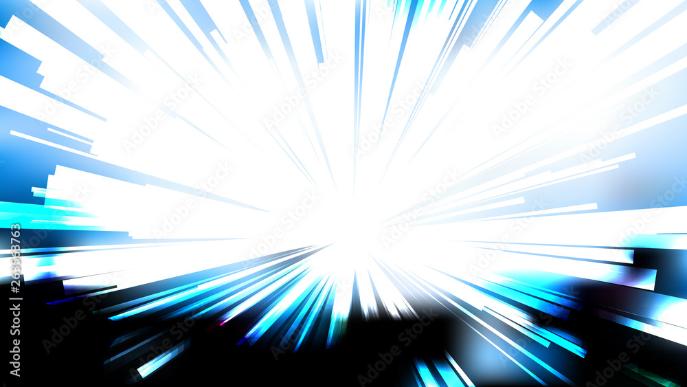 Abstract Blue Black and White Radial Sunburst Background Template Stock ...