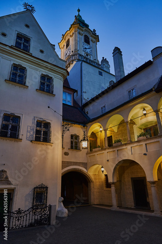 Bratislava at night, Slovakia capital city