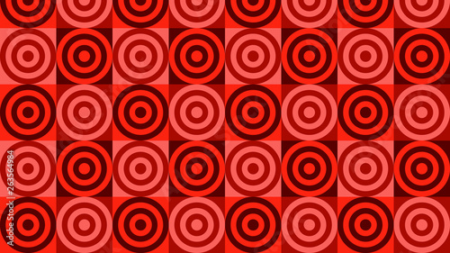 Red Concentric Circles Pattern