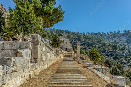 Alahan is a late Roman ecclesiastical complex  a monastry near Mersin  Anatolia  Turkey