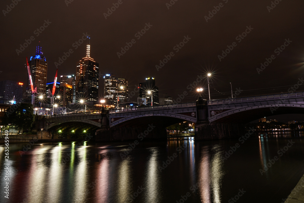 Melbourne CBD night photography 