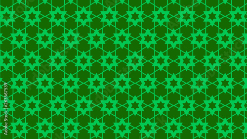 Green Seamless Stars Background Pattern