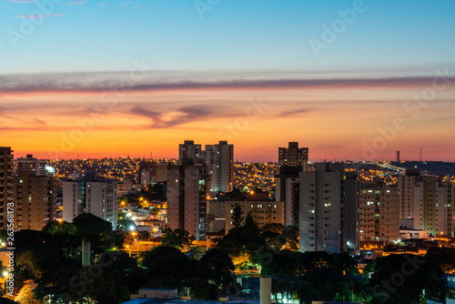 Panoramic view of the city of Bauru. Interior of the State of São Paulo. Brazil.