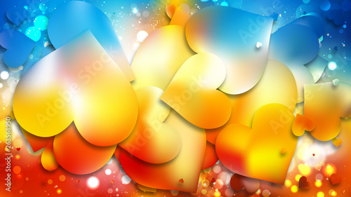 Red and Blue Love Background