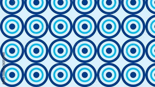 Blue Seamless Concentric Circles Pattern