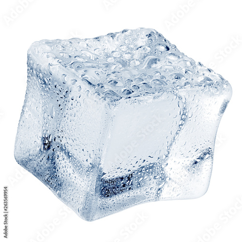 ice cube, isolated on white background, clipping path, full depth of field