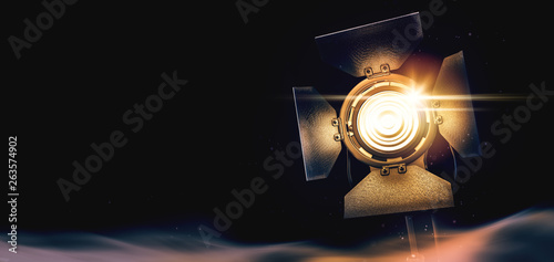 close up of a studio light photo