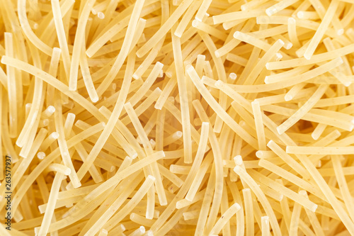 Angel hair noodles, top view