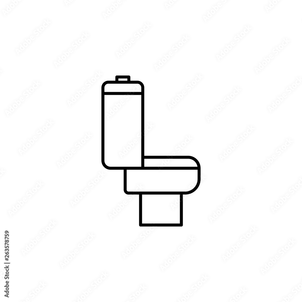toilet icon. Element of plumbering icon. Thin line icon for website design and development, app development. Premium icon toilet icon. Element of plumbering icon. Thin line icon for website design and development, app development. Premium icon
