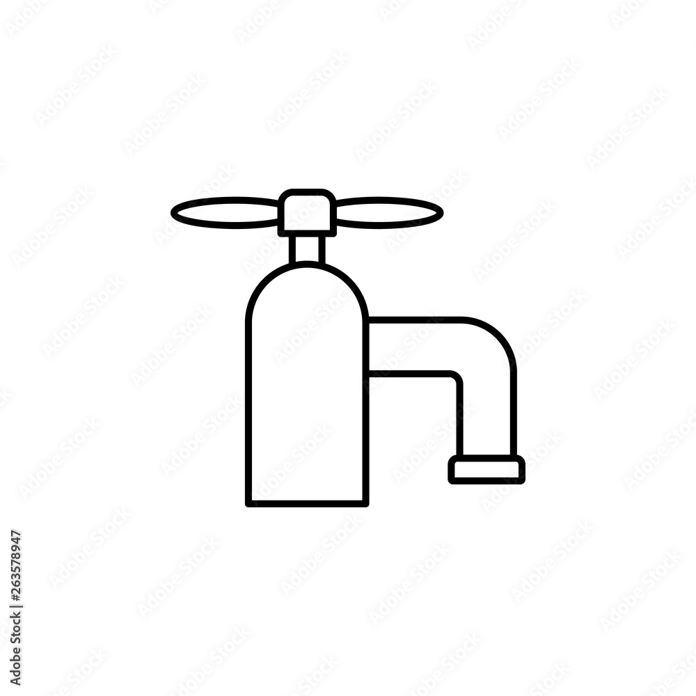 water valve icon. Element of plumbering icon. Thin line icon for website design and development, app development. Premium icon water valve icon. Element of plumbering icon. Thin line icon for website design and development, app development. Premium icon