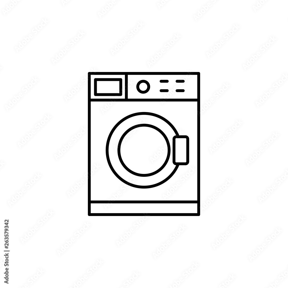 washing machine icon. Element of plumbering icon. Thin line icon for website design and development, app development. Premium icon washing machine icon. Element of plumbering icon. Thin line icon for website design and development, app development. Premium icon