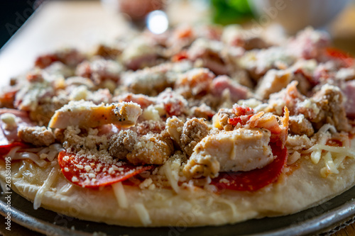 pizza and ingredients