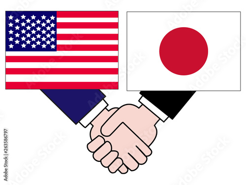 国との外交の状態を表している。アメリカと日本の関係。